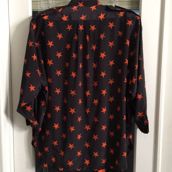 Blacky Dress black blouse, orange stars size 36 - Picture 6 of 8